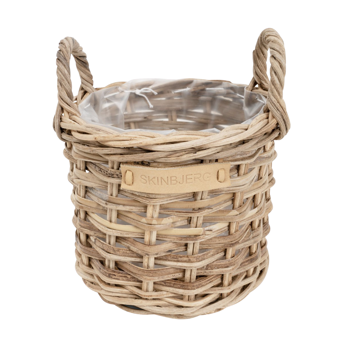 Lav Urtepotteskjuler Ø12xH6 i Grå Rattan