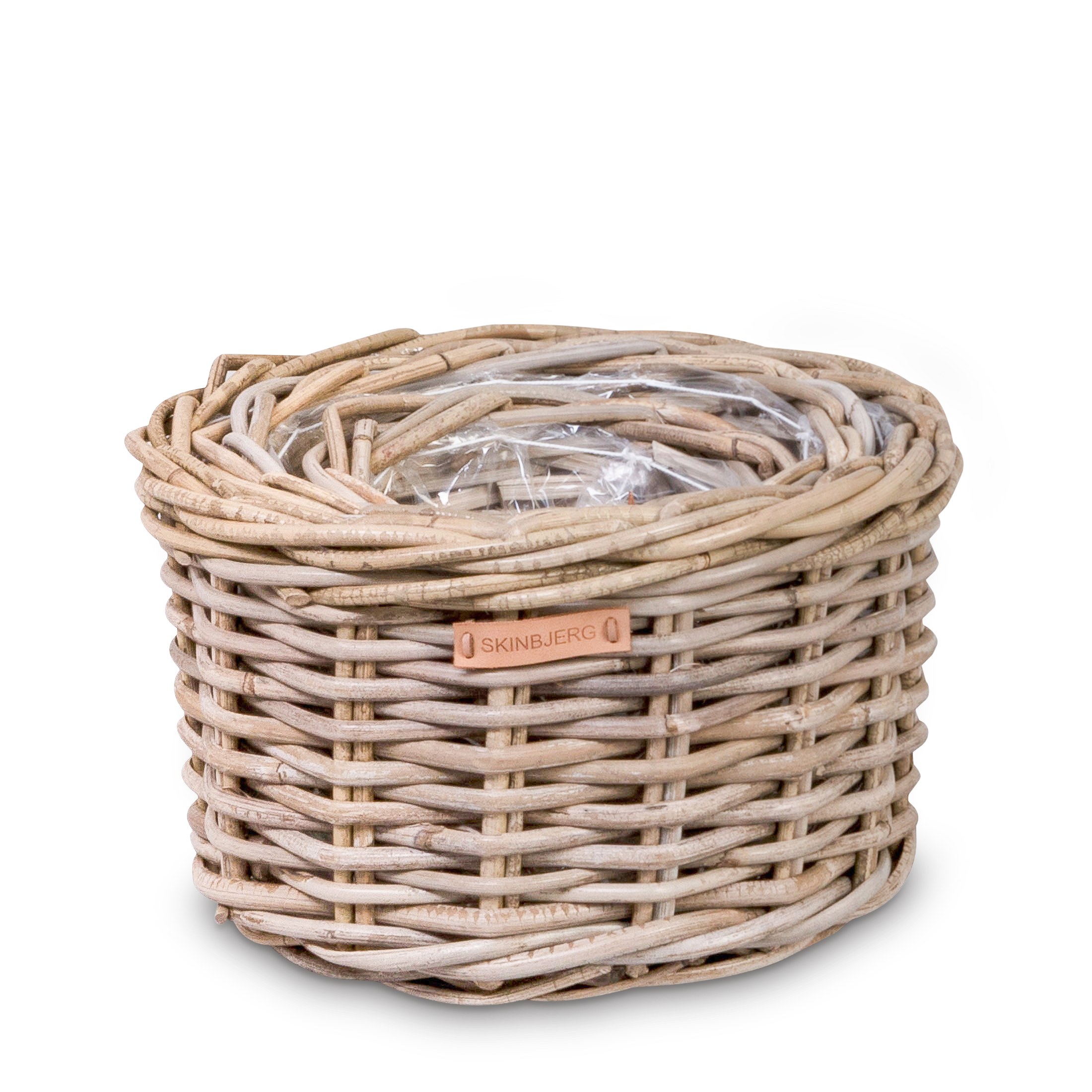 Urtekurv Ø25xH18 i Grå Rattan