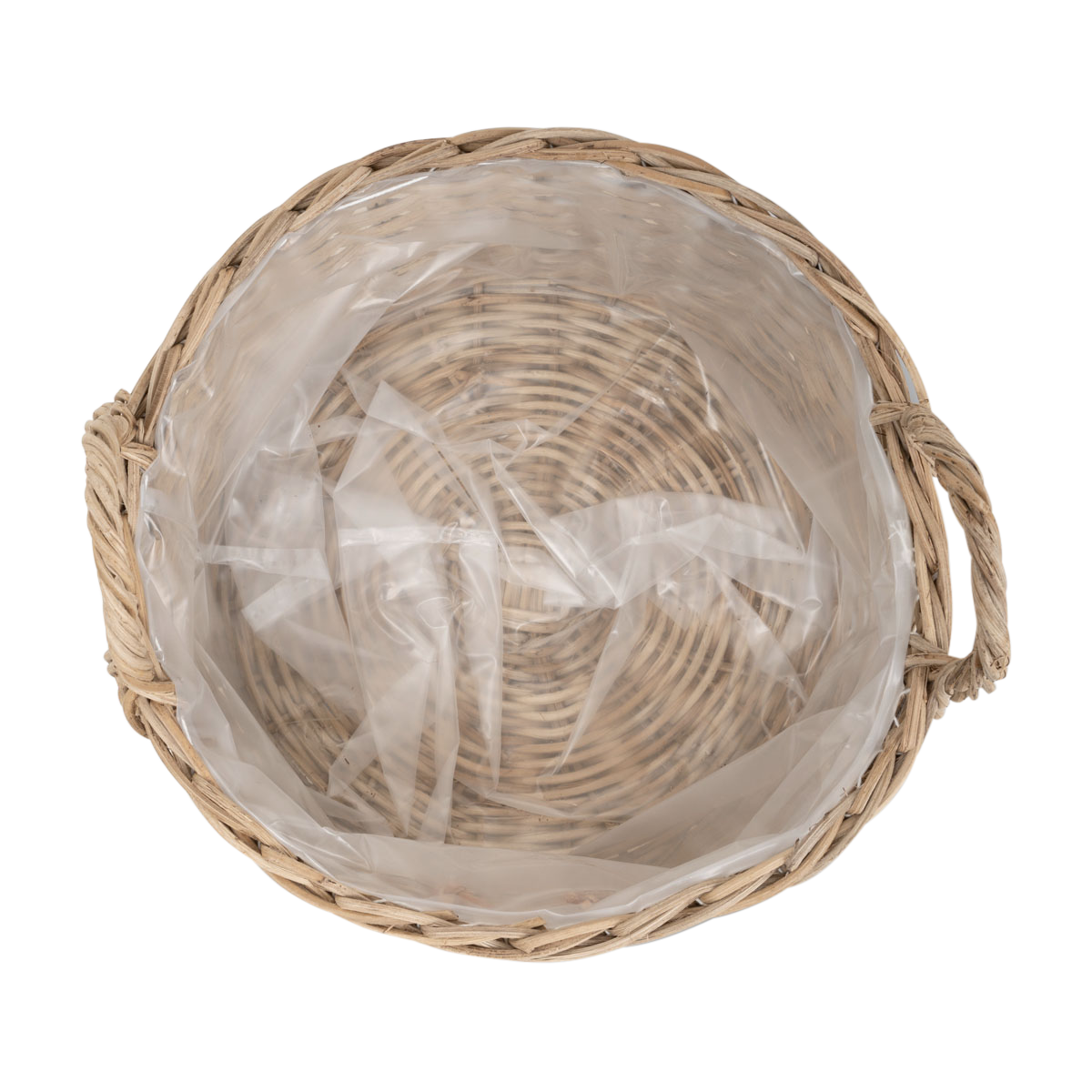 Lav Urtepotteskjuler Ø12xH6 i Grå Rattan