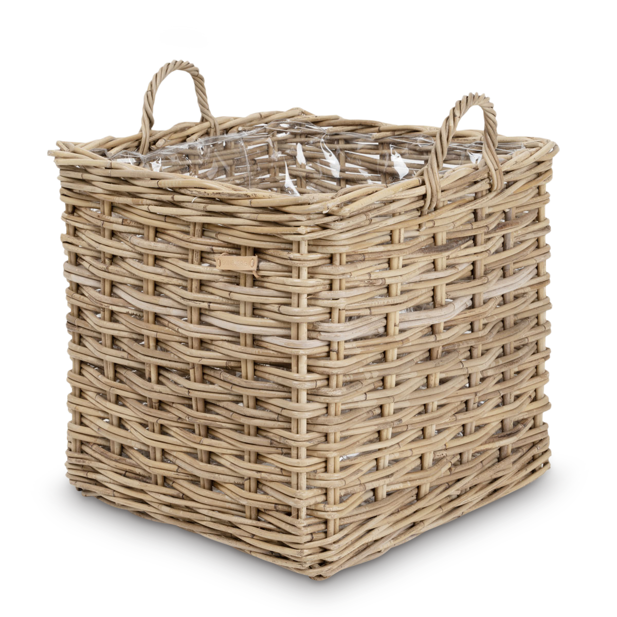 Firkantet Kurv B48xL48xH50 i Grå Rattan