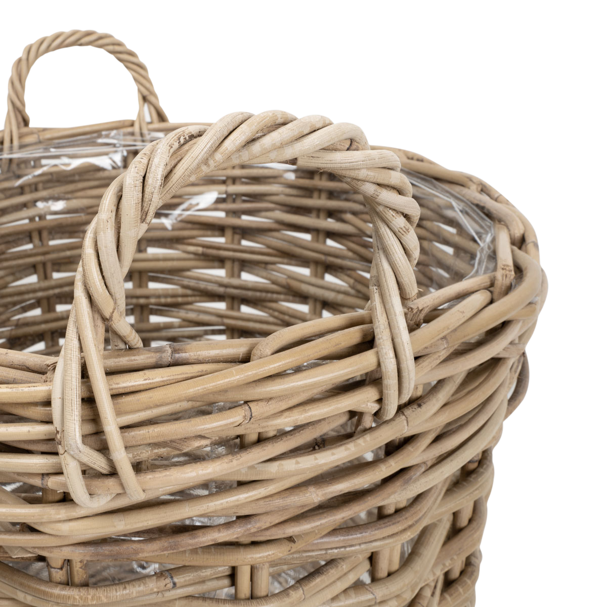 Firkantet Kurv B48xL48xH50 i Grå Rattan