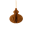 Pompon i Genbrugspapir - Gold 9 cm.
