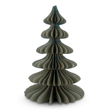 Formet Træ i Genbrugspapir - Grå 30 cm.
