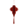 Lysekrone i Genbrugspapir - Rød 45 cm.