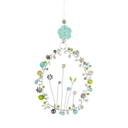 Blåt påskeæg 12x8 cm.