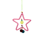 Pink stjerne med perler