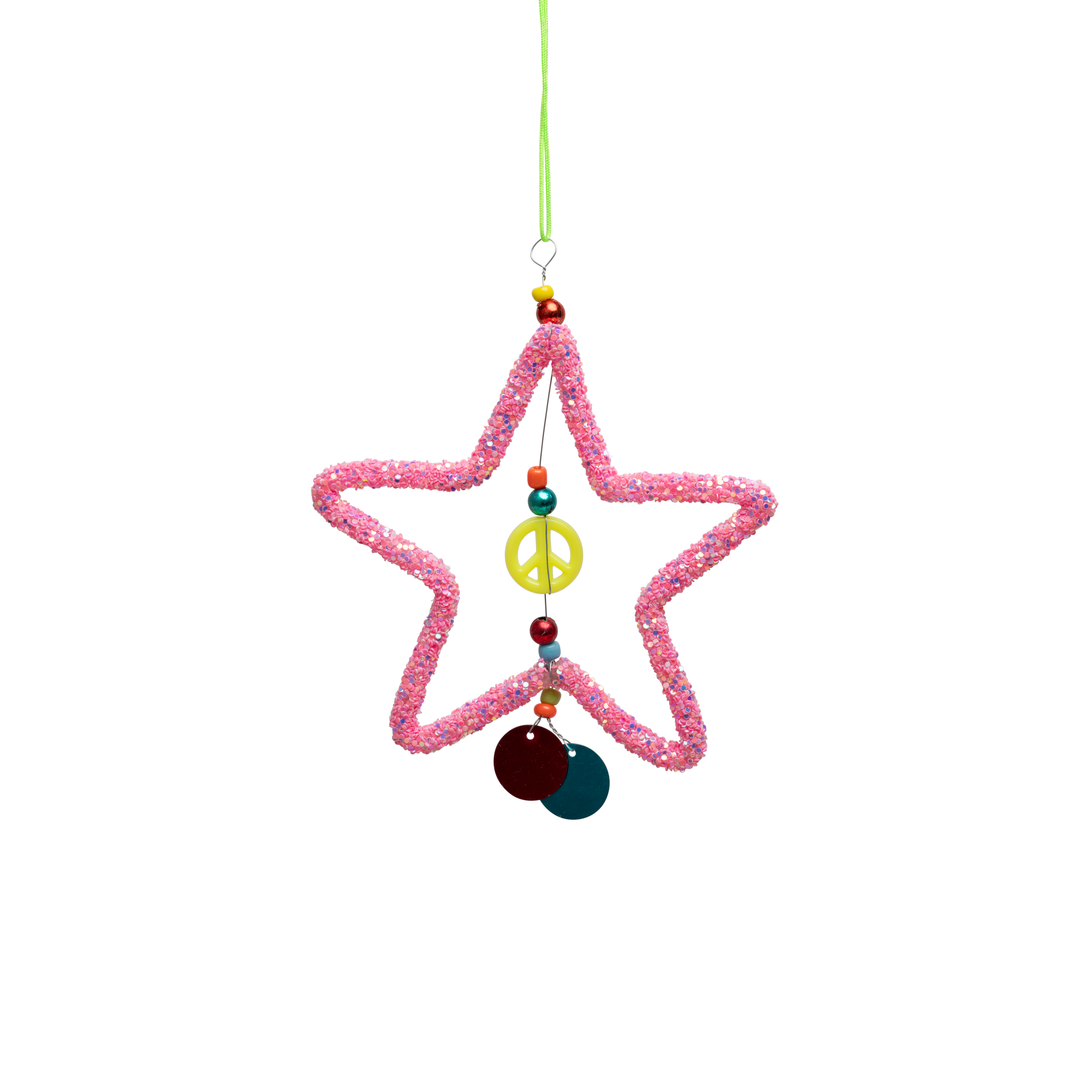 Pink stjerne med perler