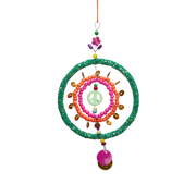 Grøn cirkel m. perler