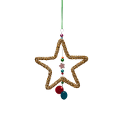 Guld stjerne m. perler