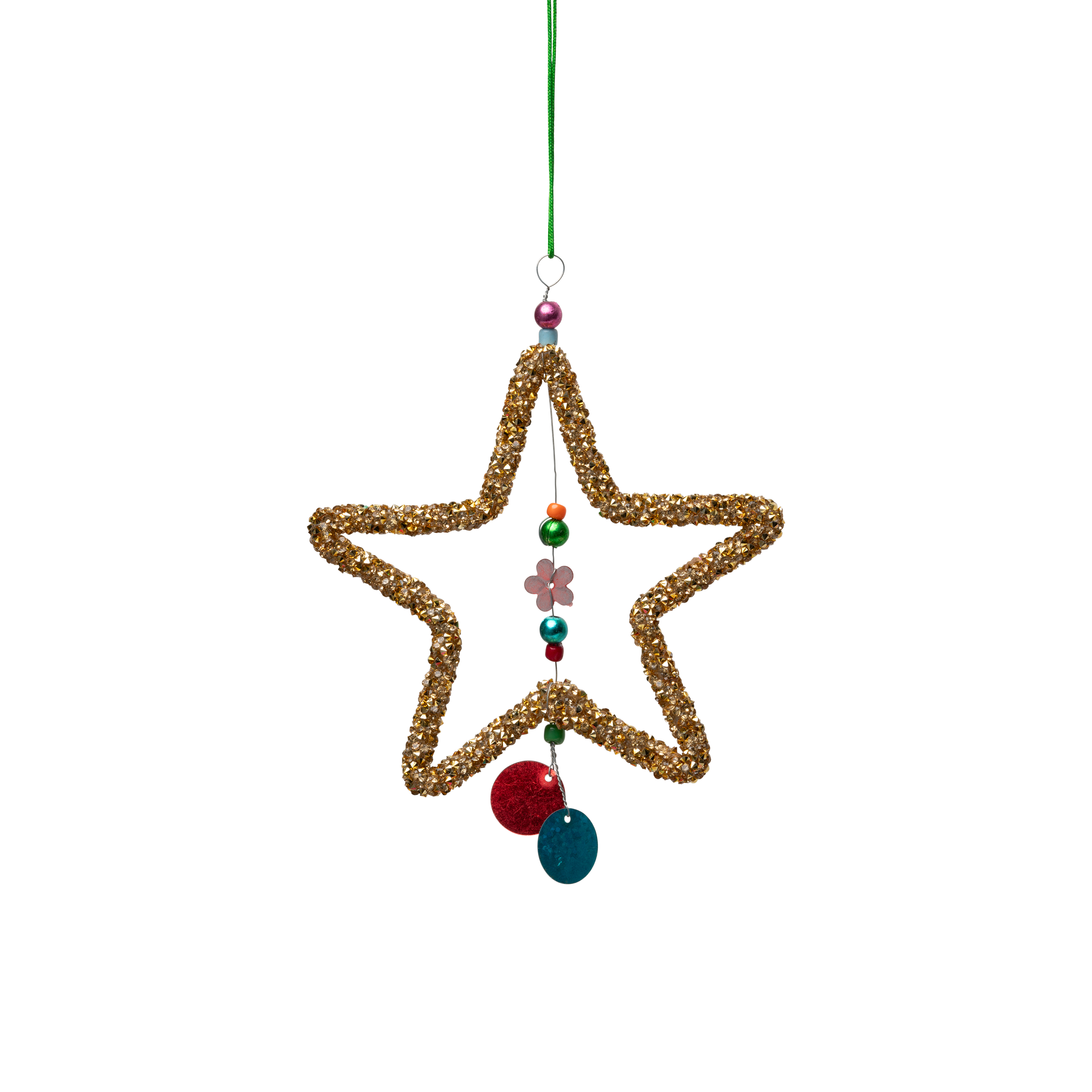 Guld stjerne m. perler