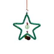 Grønt sjterne m. perler