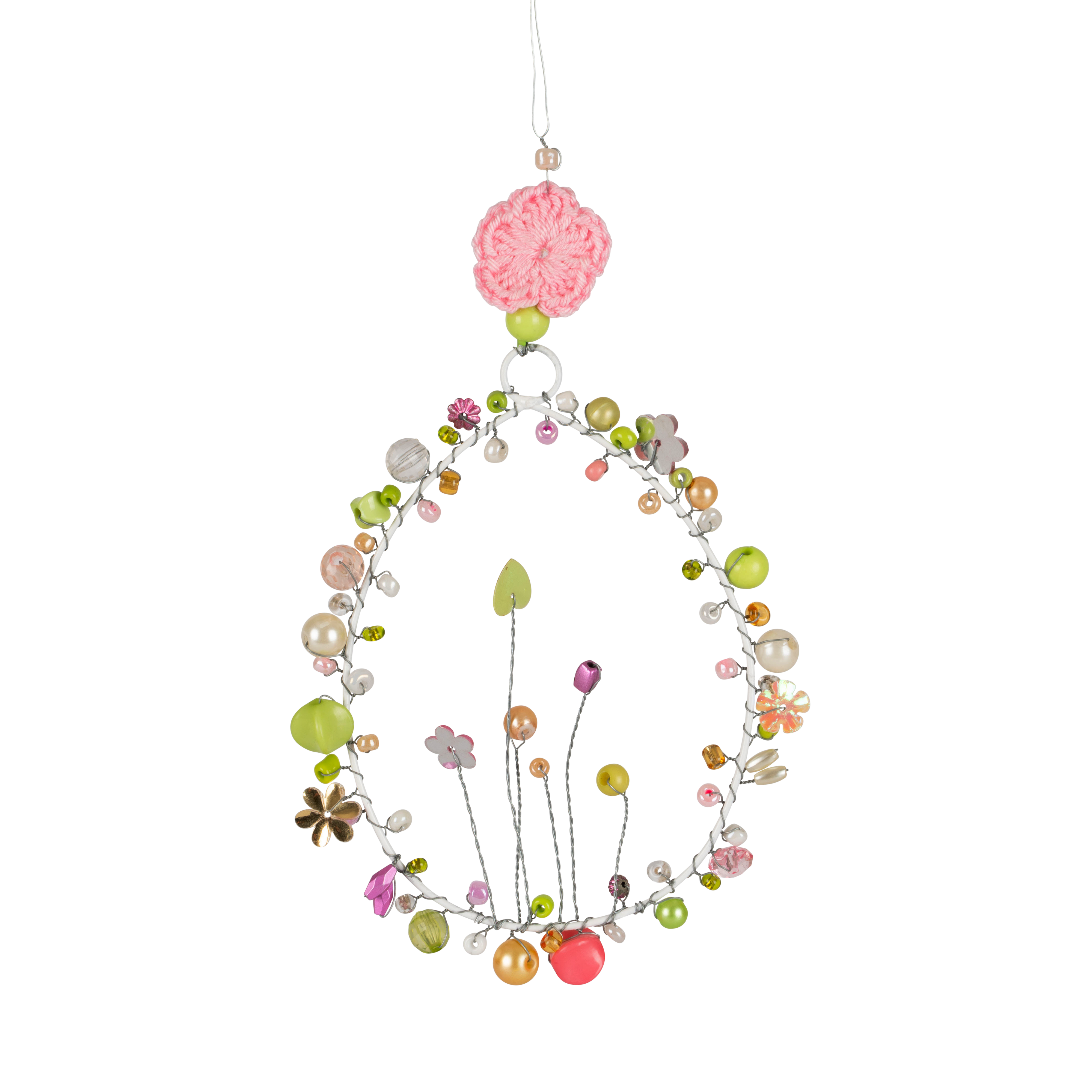 Rosa påskeæg 20x15 cm.